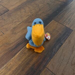 Ty Stuffed Animal Blue and Orange Duck